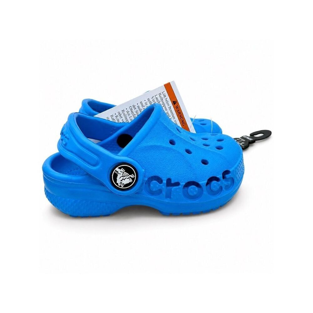 Crocs Baya Toddler Clogs Ocean Blue Kids Slip On Shoes Size C4 New